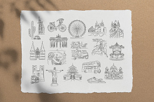 Travel Illustration Set