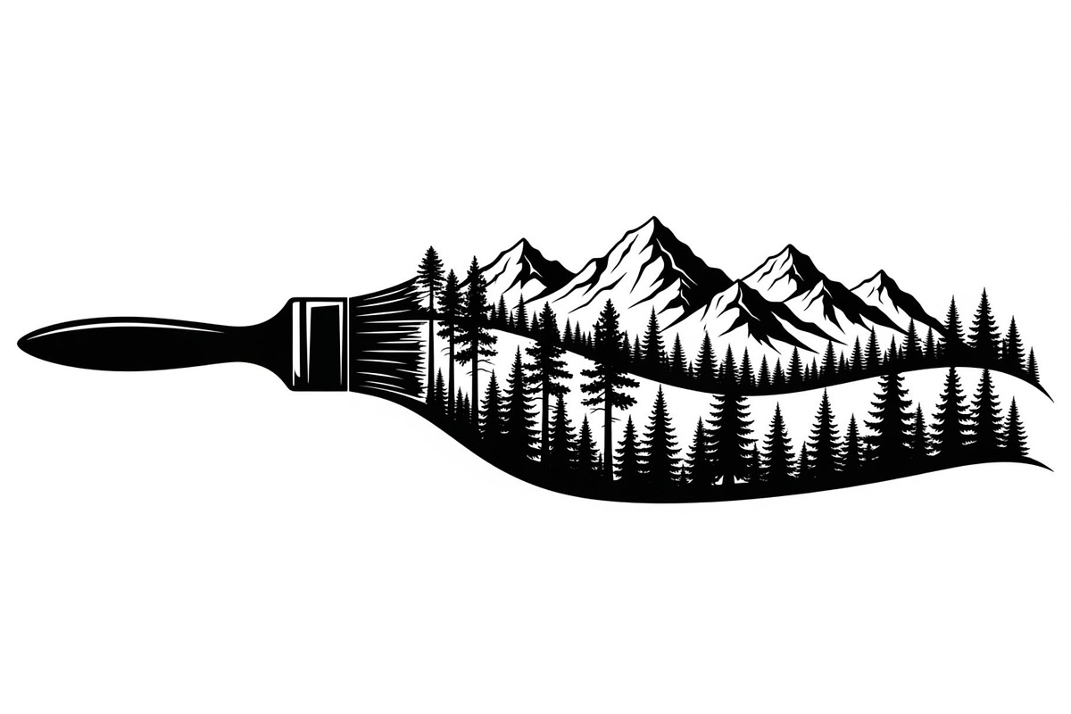 Nature Landscape Paintbrush Design B, an Illustration by Designs_River (Photo 27 of 31)