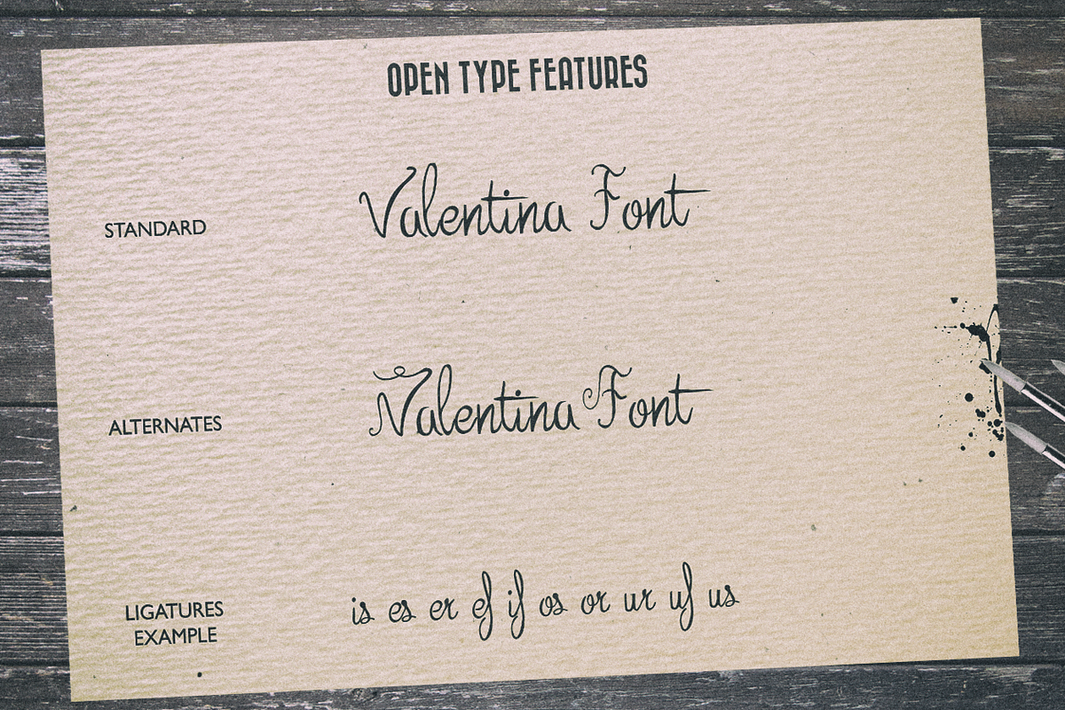 Valentina Typeface + Extras preview 2