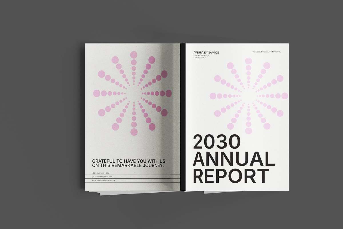 White Pink Annual Report, a Brochure Template by Neermana (Photo 10 of 10)