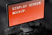 5 Mockups Desktop Display Black Rock, a Mac Mockup by smishura (Thumbnail 9 of 9)