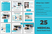Clinic | 25 Posts | Instagram Posts, a Social Media Template by Mohammad Sarfaraz (Thumbnail 2 of 5)