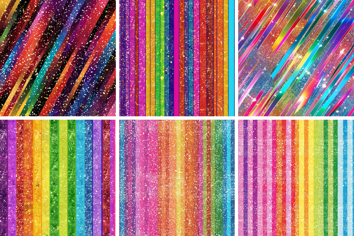 Rainbow Stripes Seamless Patterns, a Pattern Graphic by PrintablesByFranklyn (Photo 4 of 4)