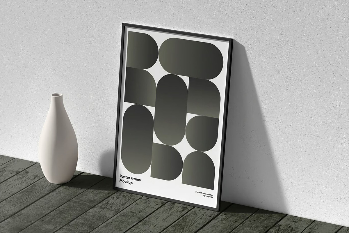 Poster Frame Mock-up, an Advertising Mockup by zippypixelstudio (Photo 9 of 16)