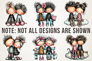 Cute Whimsical Couple Clipart Set, a Person Illustration by RobertsArt (Thumbnail 7 of 7)