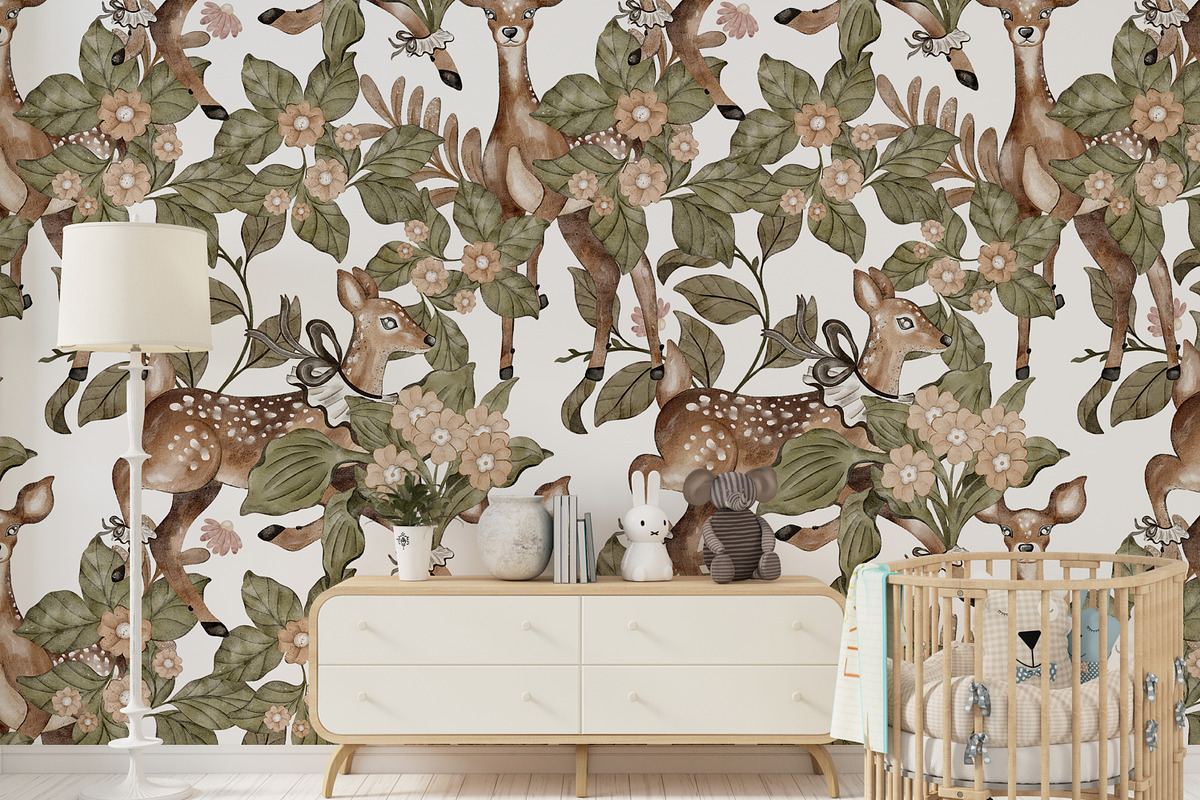 Watercolor Dark Forest Nursery Set, an Animal Illustration by Pati Paints (Photo 5 of 13)