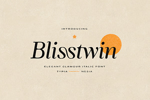 Blisstwin Italic Serif