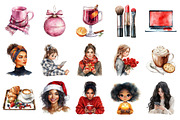 Black Girl Winter Routine Clipart, an Illustration by Daily.Designs (Thumbnail 2 of 4)
