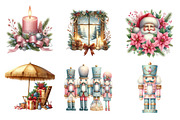 Pink Mint Christmas Clipart, an Illustration by SinaCreation (Thumbnail 5 of 7)