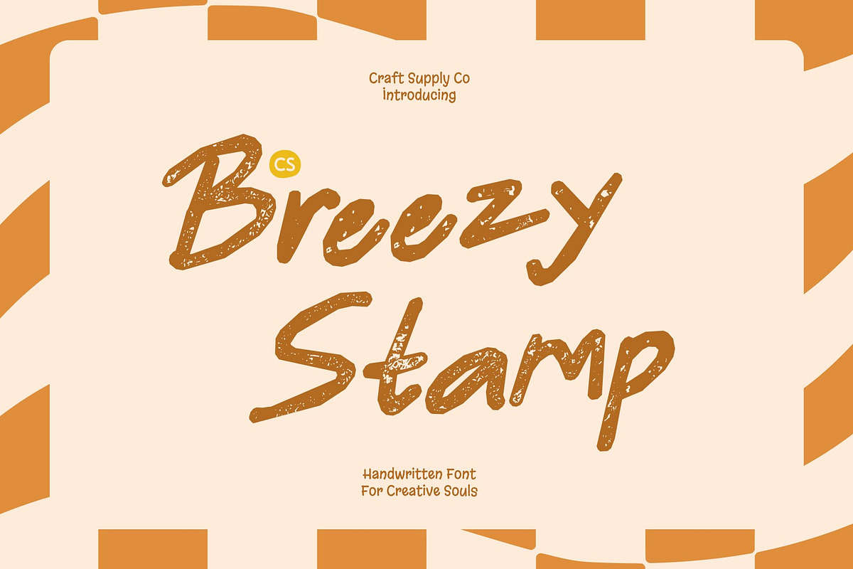 CS Breezy Stamp, a Handwritten Font by Craft Supply Co. (Photo 1 of 8)