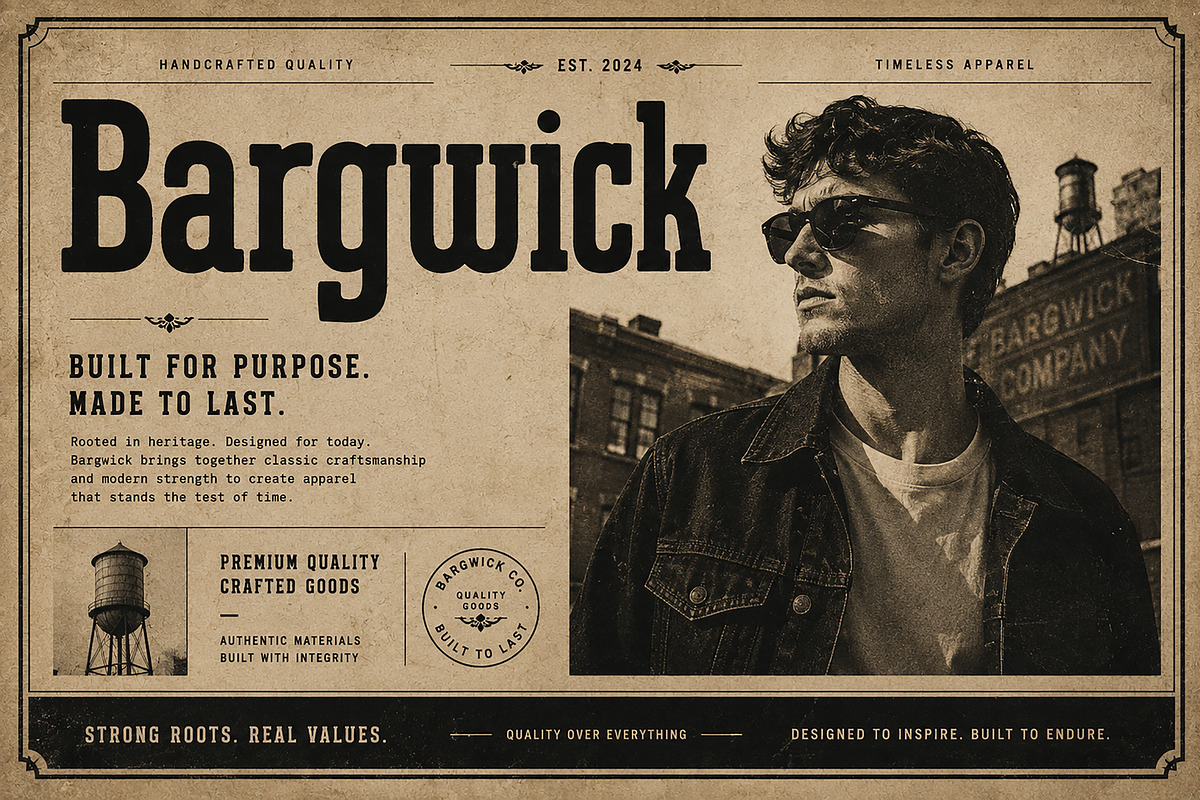 Bargwick _ display font, a Sans Serif Font by Wow Magic (Photo 2 of 4)