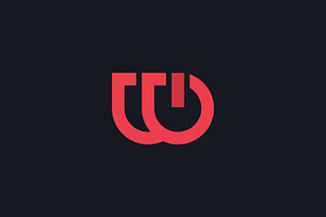 W letter power logo design