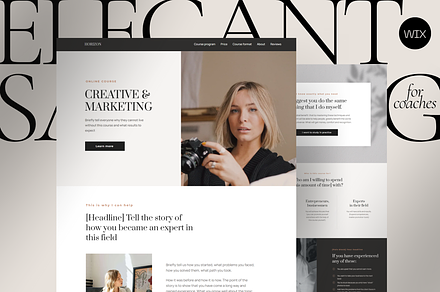 Elegant Sales page WIX for coaches, a Landing Page Template by Oksana Zhurbei Design