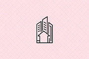 Minimalist Building Icon Outline, an Object Illustration by Vectorium Studio (Thumbnail 2 of 4)
