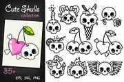 Cute Skulls collection, an Object Graphic by Live line (Thumbnail 1 of 5)