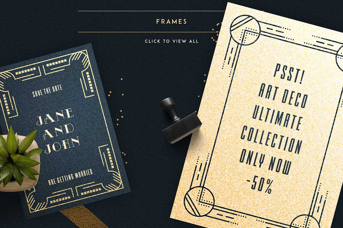 SALE! Art Deco Ultimate Collection, a Branding & Logo Template by VP Fonts (Photo 5 of 10)