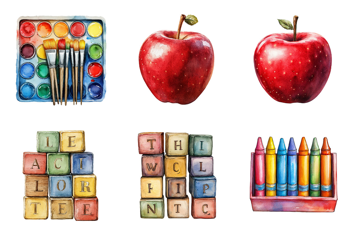 Distressed Back To School Clipart, a Transportation Illustration by SinaCreation (Photo 2 of 9)