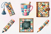 Patchwork Back to School Clipart, an Illustration by CreationArt (Thumbnail 2 of 5)