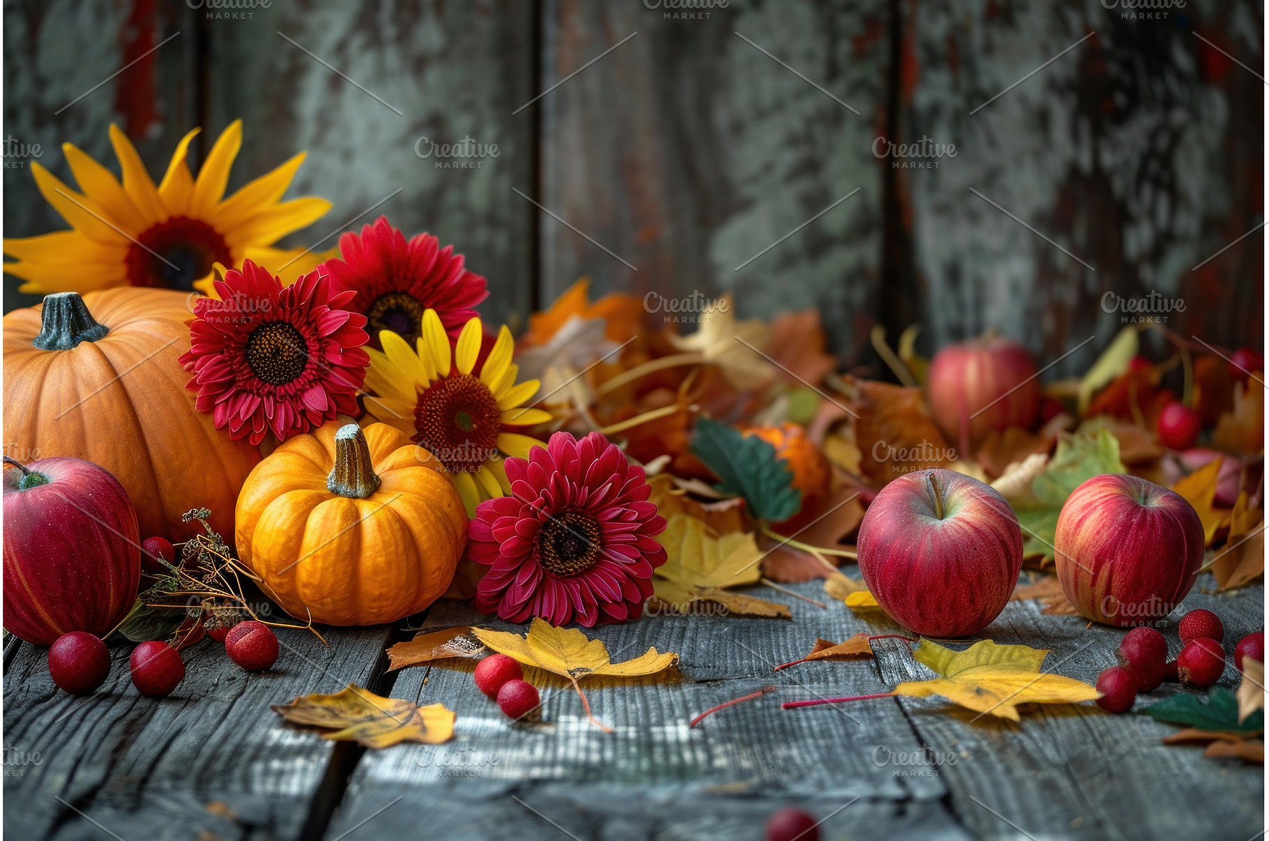 Vibrant display of fall pumpkins, a Background Photo by Ylivdesign