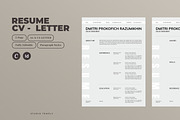Resume / CV Template, a Resume Template by Studio Temply (Thumbnail 1 of 6)