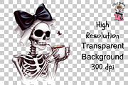 Skeleton PNG with Pink Bow Bundle, a Graphic by Clipart Studio (Thumbnail 8 of 12)