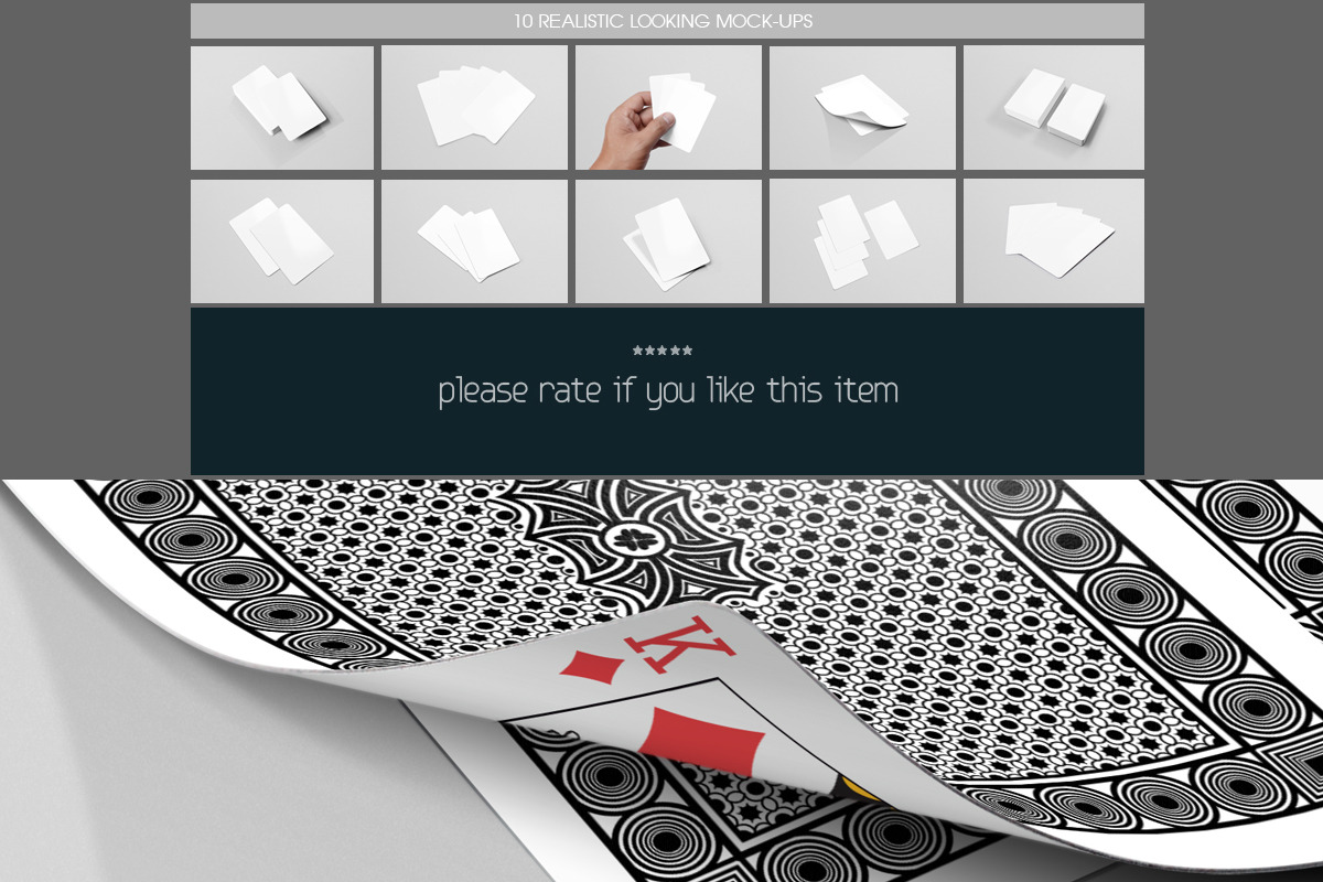 Playing Cards Mock-Ups, a Print Template by resumetemplathttps://d3es (Photo 14 of 14)