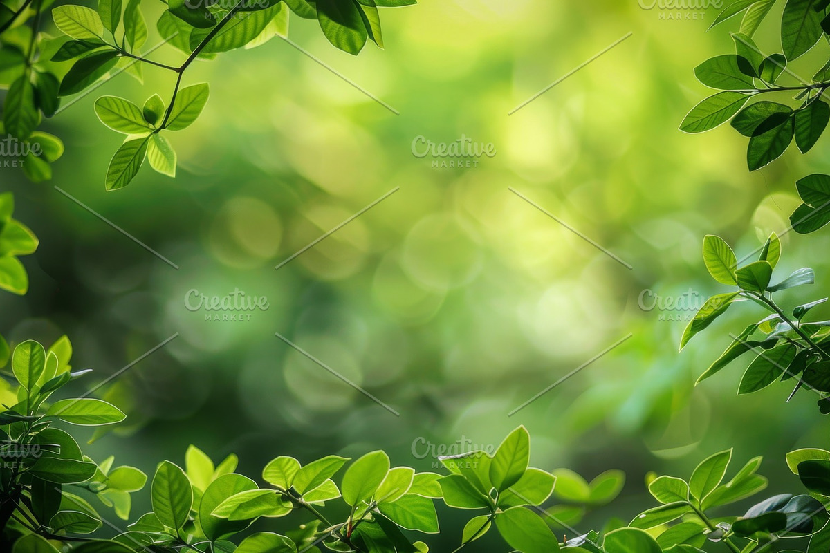 99 Frames of green leaves, a Nature Photo by Handmadefont (Photo 83 of 100)