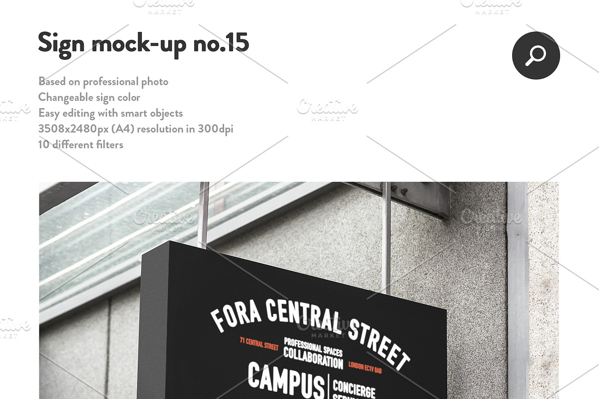 50 sign facade signboard logo mock, a Product Mockup by PrintPixel (Photo 17 of 53)