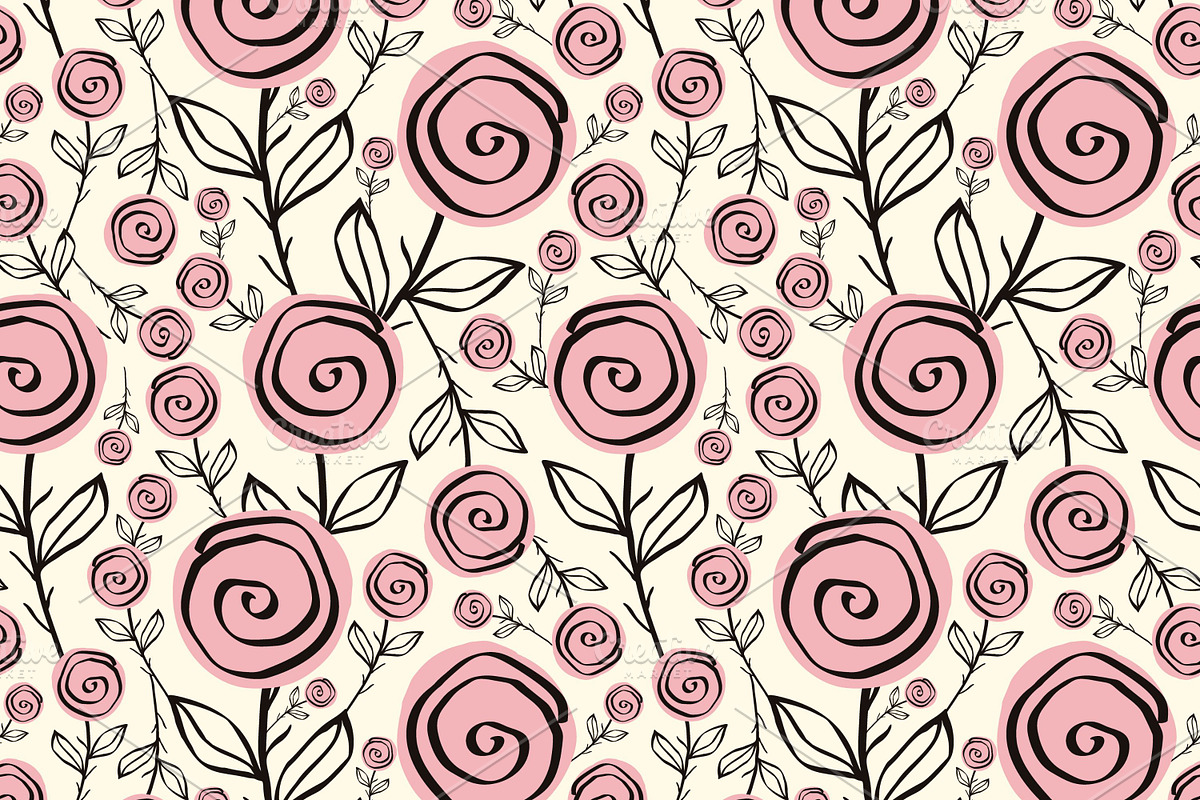 Whimsical Floral Patterns Pack, a Pattern Graphic by Art's and patterns (Photo 4 of 7)