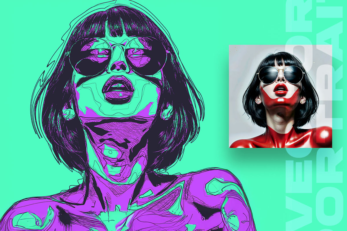 Vector Portrait Photo Effect, an Action Add-On by Amorjesu.com (Photo 5 of 28)