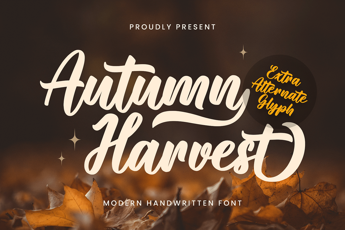 Autumn Harvest, a Handwritten Font by Mozatype (Photo 1 of 9)