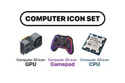 Computer 3D Icons set PREMIUM, an Icon by Iwanistic (Thumbnail 4 of 6)