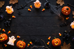 halloween frame with space for text