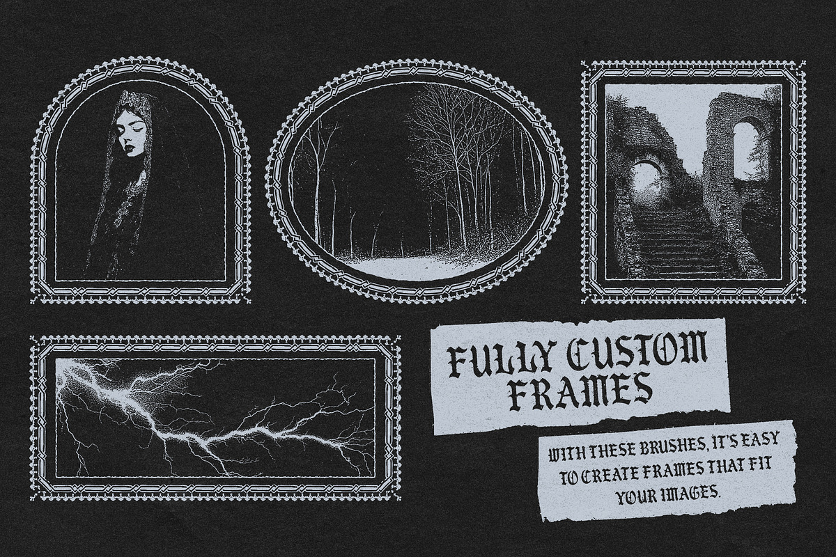 Illustrator Frames Brushes, a Brush Add-On by MiksKS (Photo 8 of 21)