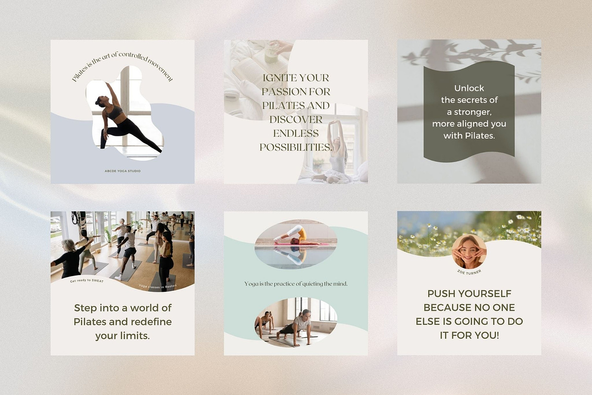 Canva Instagram Templates Yoga