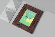 Small Wooden Picture Frame Mockup, an Advertising Mockup by megostudi0 (Thumbnail 5 of 6)