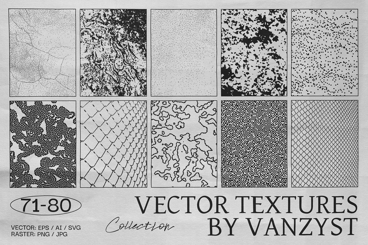 100 Bitmap Vector Textures, a Texture Graphic by Vanzyst