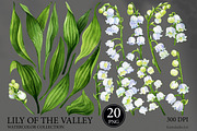 Watercolor flower Lily of the valley, a Decorative Illustration by KarinkaBU (Thumbnail 4 of 5)