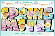 Spring Pastel-PNG fonts, a Font by It me digital art (Thumbnail 1 of 7)