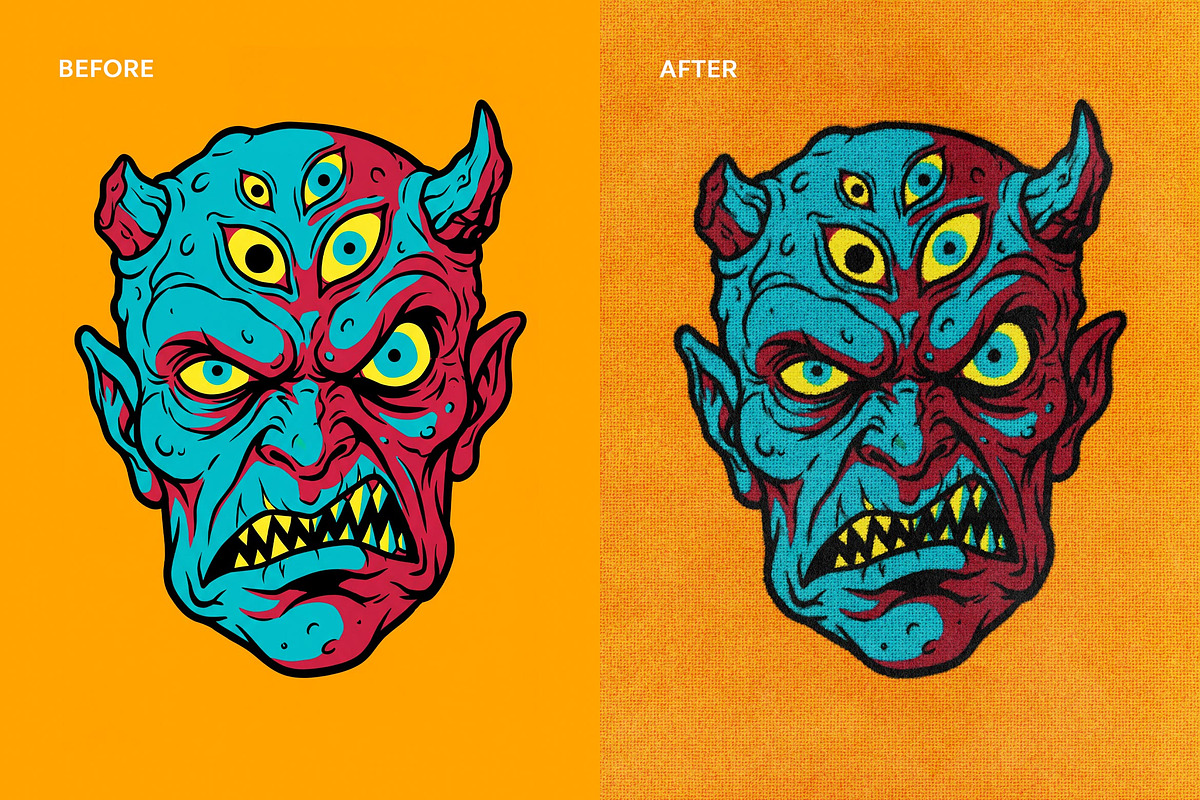 Vintage Print Design Effect, a Layer Style Add-On by Gromov Design (Photo 3 of 5)