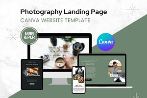 Photography Canva Website Template, a Landing Page Template by Digital Content Mix