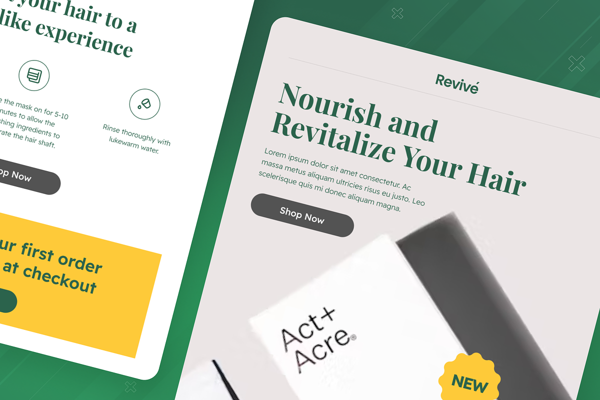 Revive - Hair Care Email Newsletter, an UI Kit Template by SquidPixey (Photo 4 of 6)