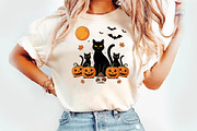 Black Cat Pumpkin Png, an Illustration by Watercolor design (Thumbnail 2 of 3)