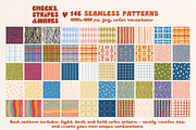 Stripe Wave Dot Tile Retro patterns, a Pattern Graphic by Yuliya Derbisheva (Thumbnail 11 of 13)