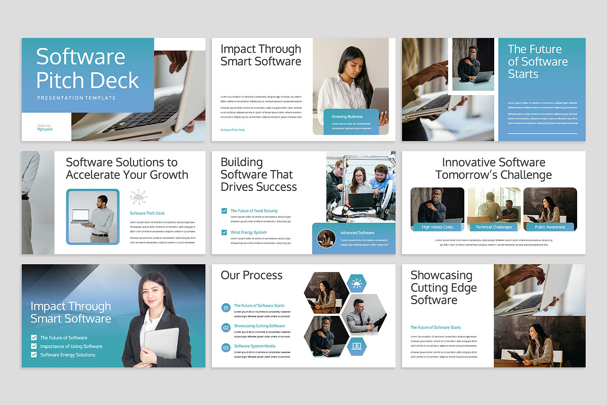 Software Pitch Deck Powerpoint, a Presentation Template by rgbryand (Photo 2 of 7)