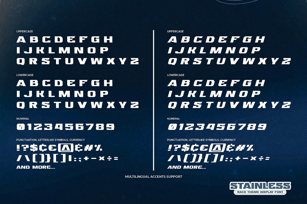 STAINLESS - Race Theme Display Font, a Font by Gassstype (Photo 7 of 9)