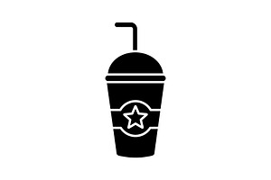 Cinema Cold Drink Glyph Icon