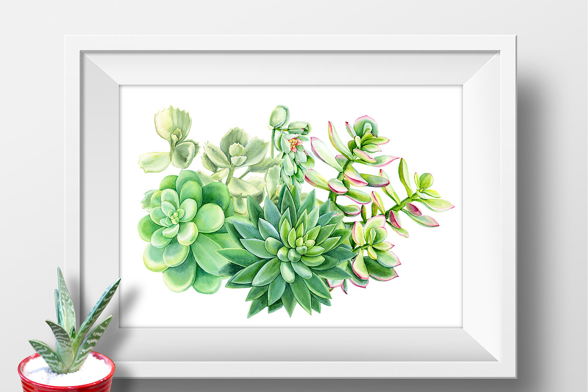 Watercolor Green plants, a Decorative Illustration by Hanna Hryharenka (Photo 11 of 11)