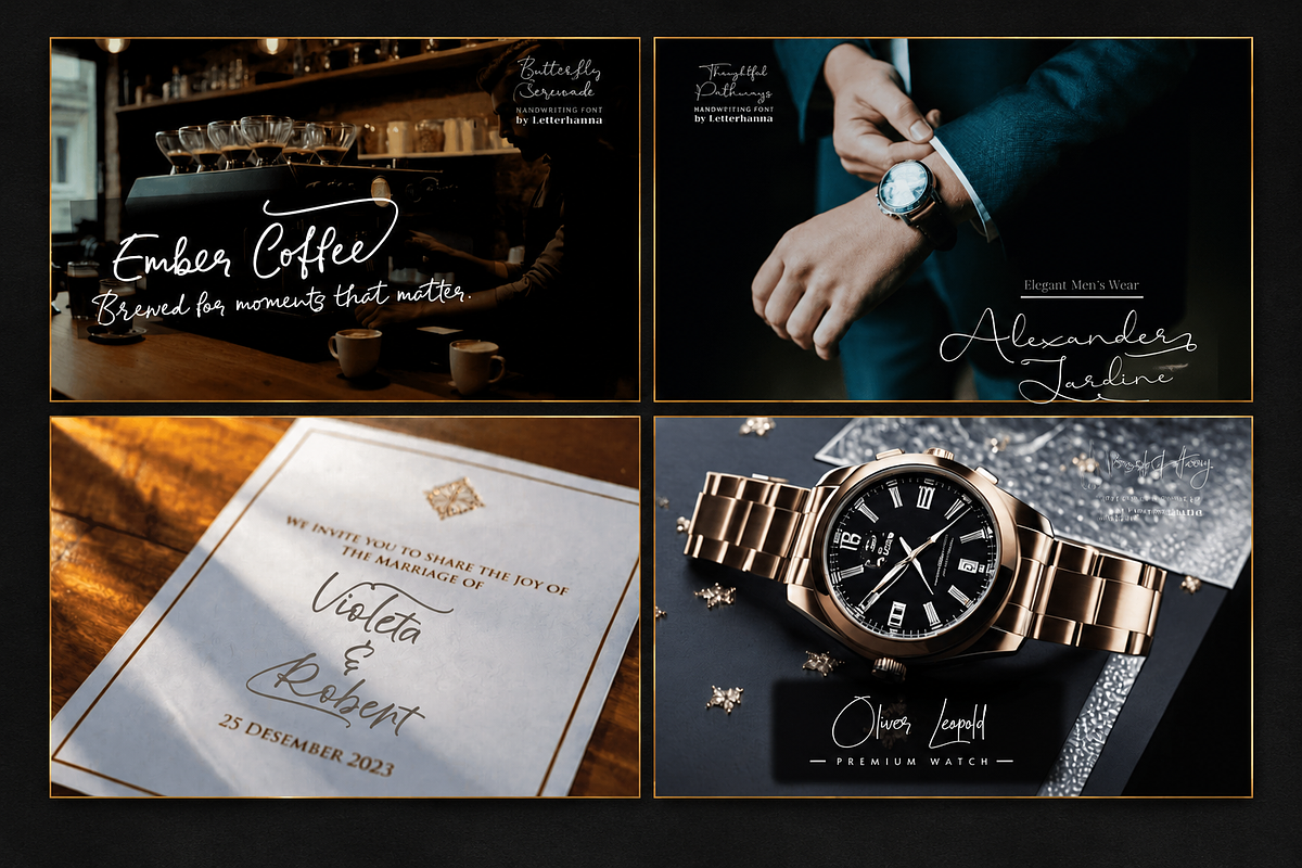 The Aesthetic Swash 12 Font Bundle, a Script Font by Letterhanna Studio (Photo 4 of 10)