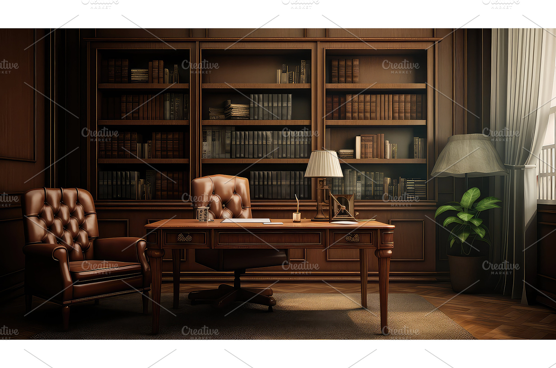 chair room office background ai, a Technology Photo by pikepicture
